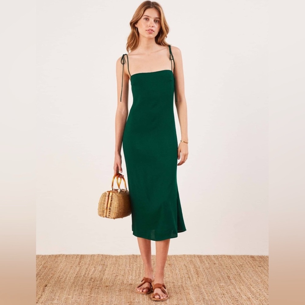 NWT Reformation Elegant Green Midi Dress
